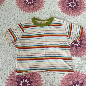 Big bud press stripe crop top